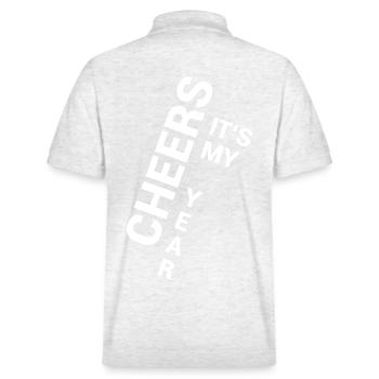 Cheers - Stanley/Stella Unisex Organic Polo Shirt PREPSTER - heather white - Back - Andy (188cm)