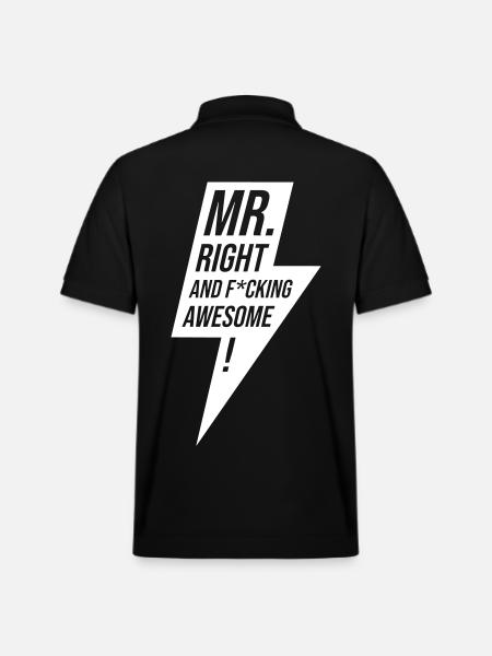Mr Right - Stanley/Stella Unisex Organic Polo Shirt PREPSTER - black