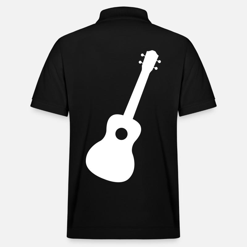Gitarre Ukulele Geschenk - Stanley/Stella Unisex Bio-Poloshirt PREPSTER - Schwarz