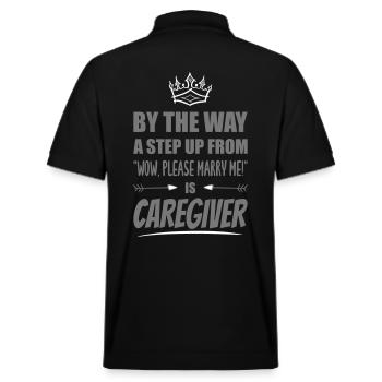 Caregivers are the most attractive - Stanley/Stella Unisex Organic Polo Shirt PREPSTER - black - Back - Andy (188cm)