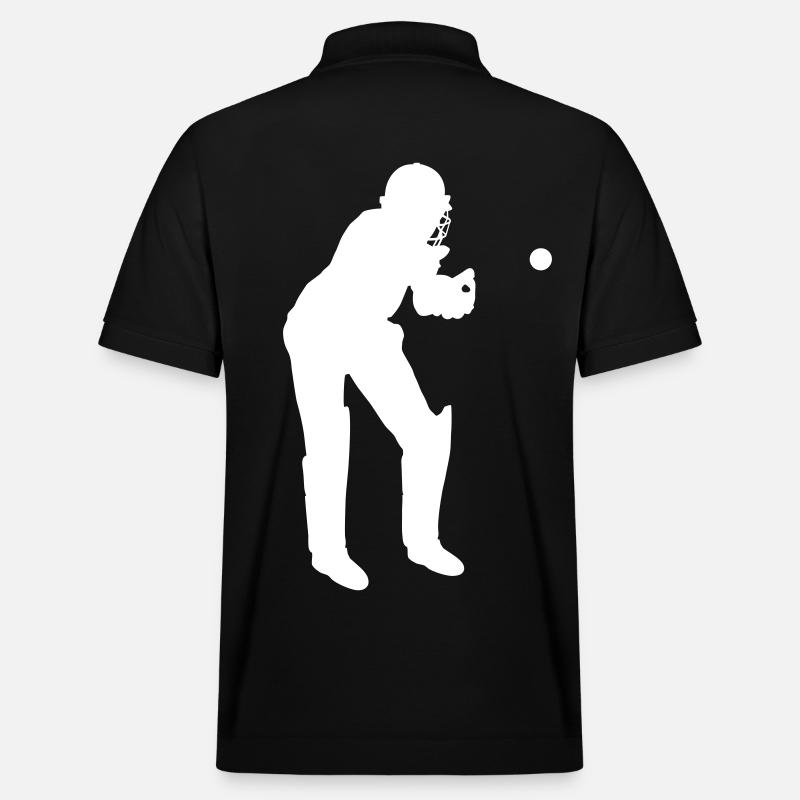 Cricket Catcher in Aktion - Stanley/Stella Unisex Bio-Poloshirt PREPSTER - Schwarz