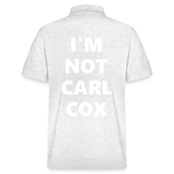 ICH BIN NICHT CARL COX - Stanley/Stella Unisex Bio-Poloshirt PREPSTER - Weiß meliert - Hinten - Andy (188cm)