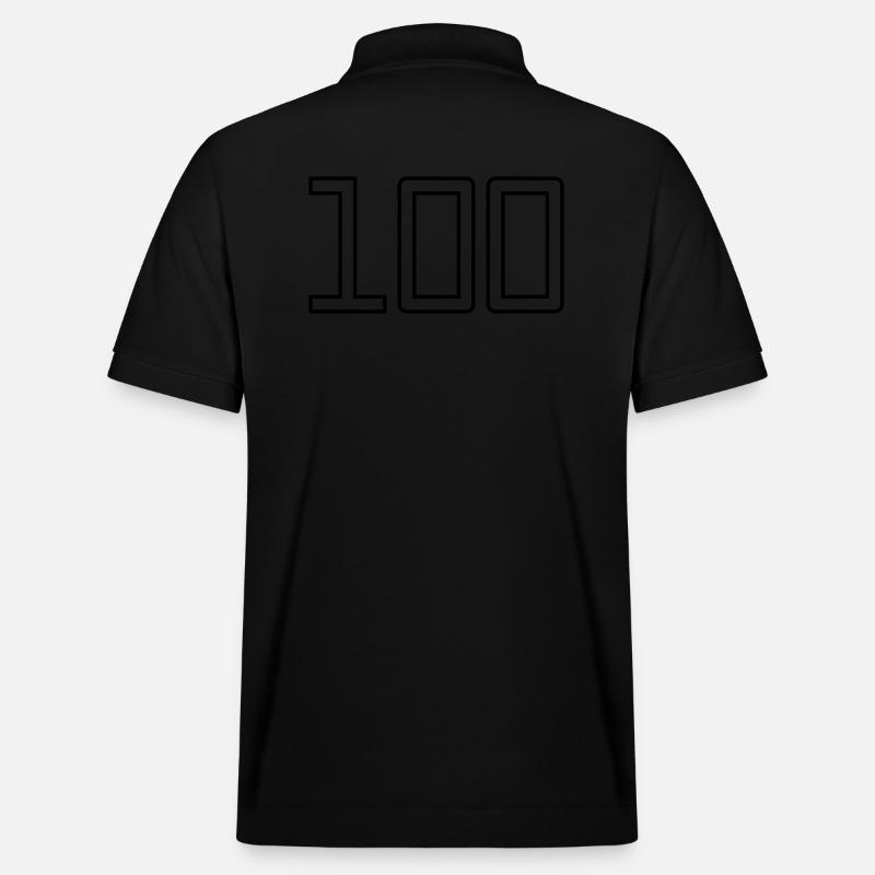 Numéro 100 (Style Université) - Polo PREPSTER bio Stanley/Stella Unisexe - noir