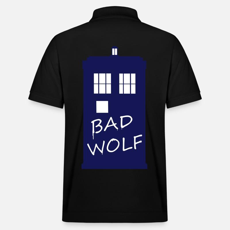 Bad Wolf Tardis - Polo PREPSTER bio Stanley/Stella Unisexe - noir