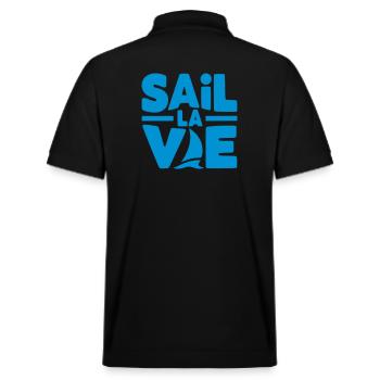 "Sail la Vie" – Single Logo Edition - Stanley/Stella Unisex Organic Polo Shirt PREPSTER - black - Back - Andy (188cm)
