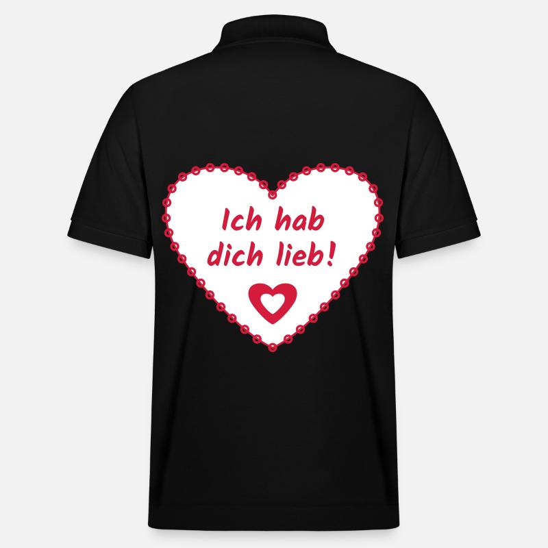 Coeur en glaçage - Polo PREPSTER bio Stanley/Stella Unisexe - noir