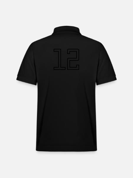 Numéro 12 (Style Université) - Polo PREPSTER bio Stanley/Stella Unisexe - noir
