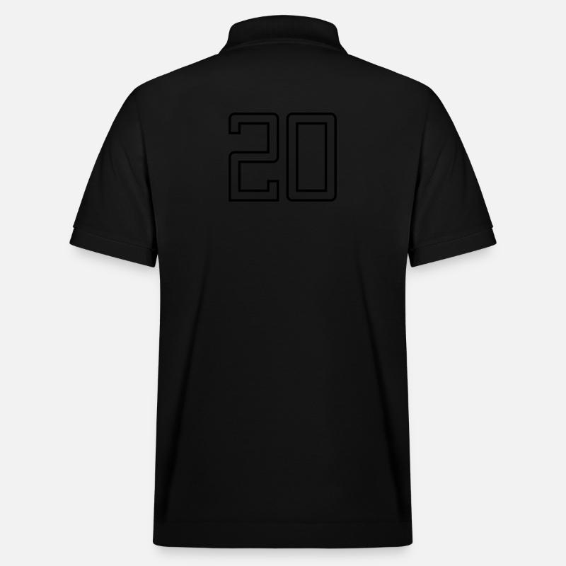 Numéro 20 (Style Université) - Polo PREPSTER bio Stanley/Stella Unisexe - noir