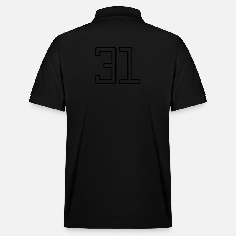 Numéro 31 (Style Université) - Polo PREPSTER bio Stanley/Stella Unisexe - noir
