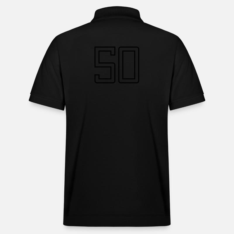 Numéro 50 (Style Université) - Polo PREPSTER bio Stanley/Stella Unisexe - noir