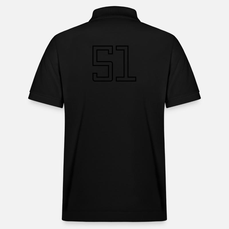Numéro 51 (Style Université) - Polo PREPSTER bio Stanley/Stella Unisexe - noir