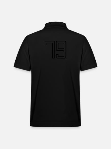 Number 79 (University Style) - Stanley/Stella Unisex Organic Polo Shirt PREPSTER - black