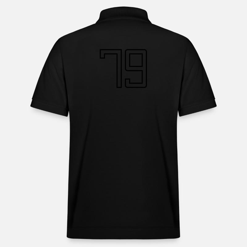 Nummer 79 (Universitätsstil) - Stanley/Stella Unisex Bio-Poloshirt PREPSTER - Schwarz