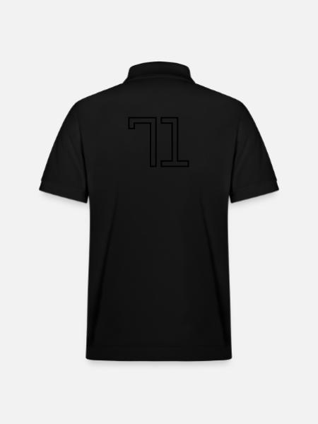 Number 71 (University Style) - Stanley/Stella Unisex Organic Polo Shirt PREPSTER - black