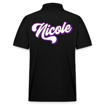 Nicole | Farben änderbar - Stanley/Stella Unisex Bio-Poloshirt PREPSTER - Schwarz - Hinten - Andy (188cm)