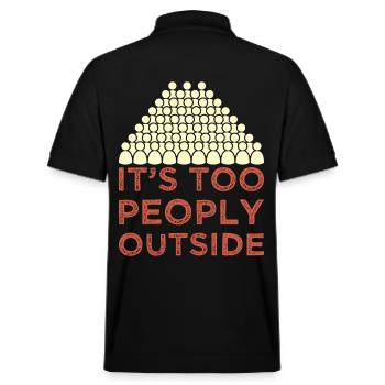 Introvert - Stanley/Stella Unisex Organic Polo Shirt PREPSTER - black - Back - Andy (188cm)