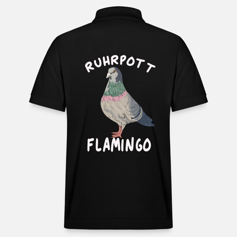 Ruhrpott Flamingo Taube - Stanley/Stella Unisex Bio-Poloshirt PREPSTER - Schwarz