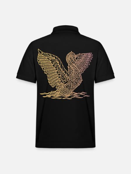 landing swan - Stanley/Stella Unisex Organic Polo Shirt PREPSTER - black