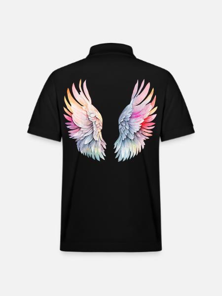 Angel s wings - Stanley/Stella Unisex Organic Polo Shirt PREPSTER - black