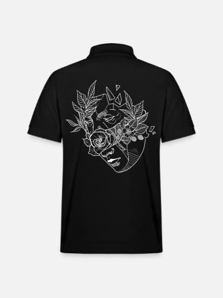 Flower Mask 2 - Stanley/Stella Unisex Organic Polo Shirt PREPSTER - black