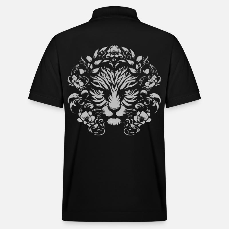 Ornement de visage d’arbre - Polo PREPSTER bio Stanley/Stella Unisexe - noir