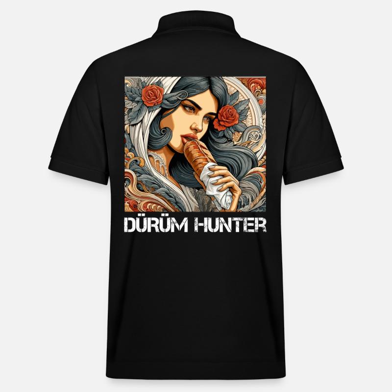 Dürüm Hunter Kebab Gift - Stanley/Stella Unisex Organic Polo Shirt PREPSTER - black