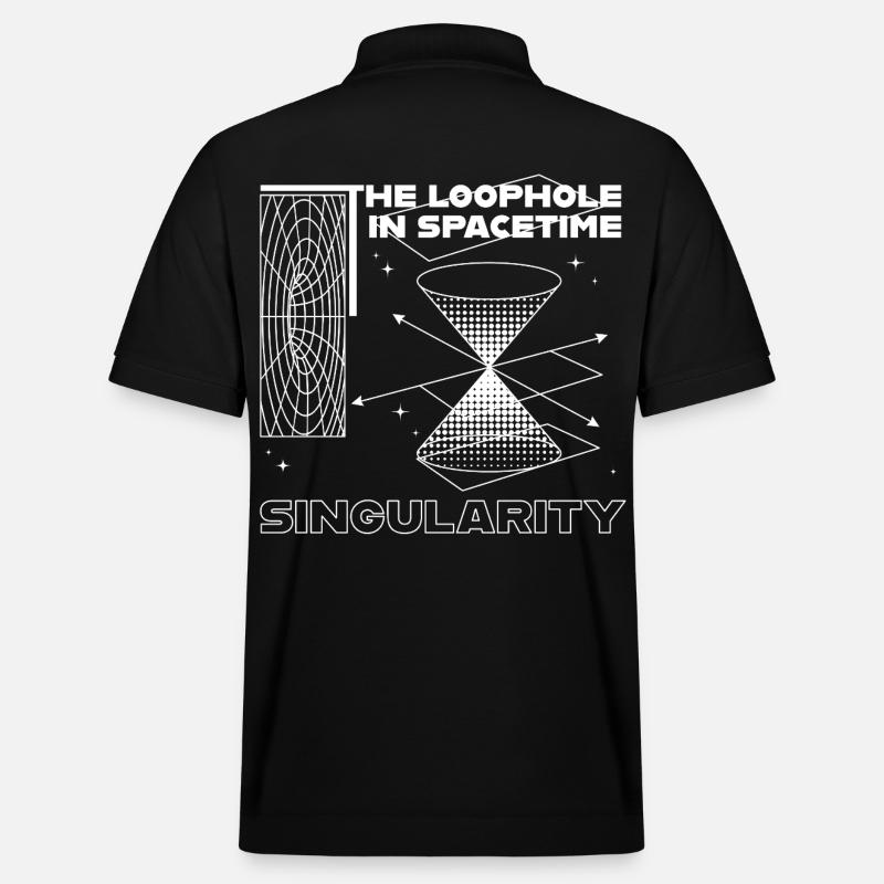Singularity in the space-time hole - Stanley/Stella Unisex Organic Polo Shirt PREPSTER - black