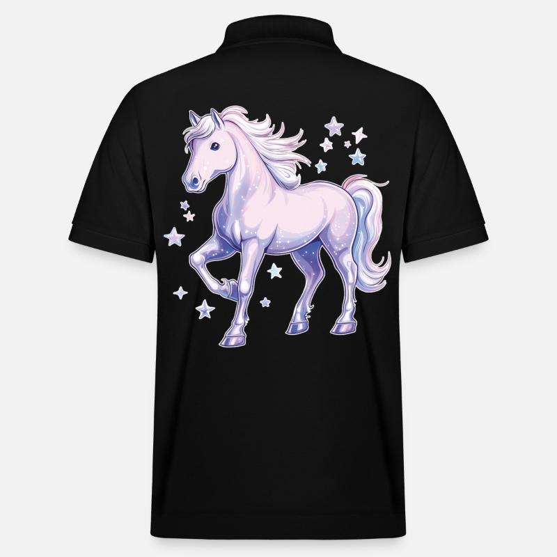Cheval avec des étoiles - Polo PREPSTER bio Stanley/Stella Unisexe - noir