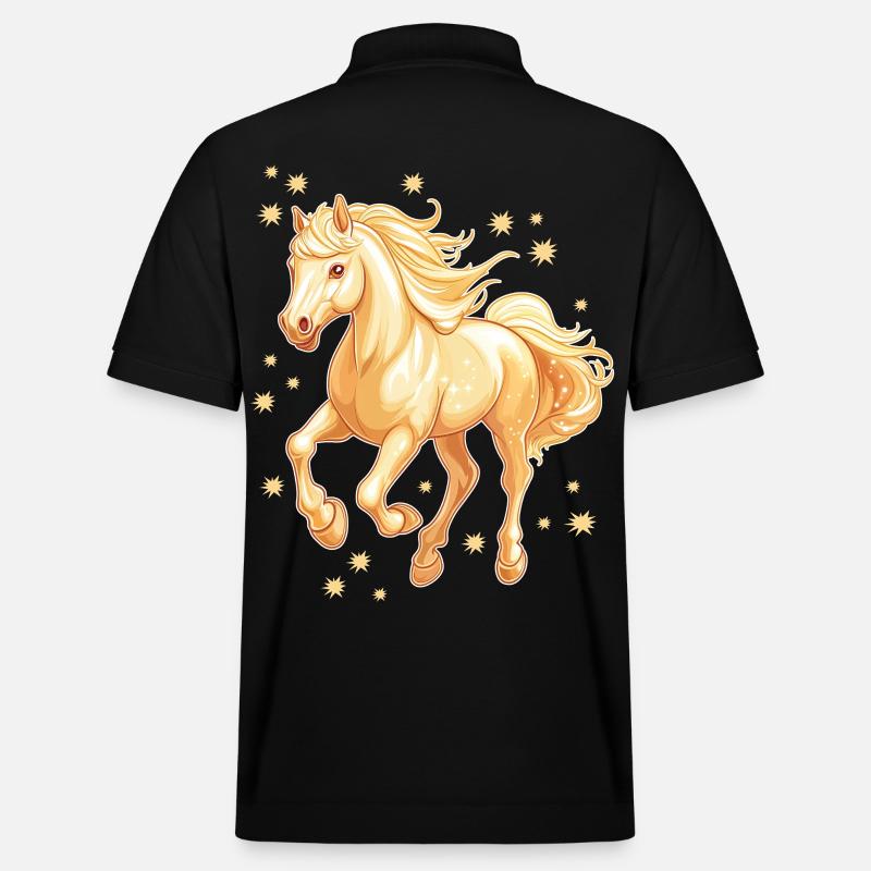 Cheval avec des étoiles - Polo PREPSTER bio Stanley/Stella Unisexe - noir