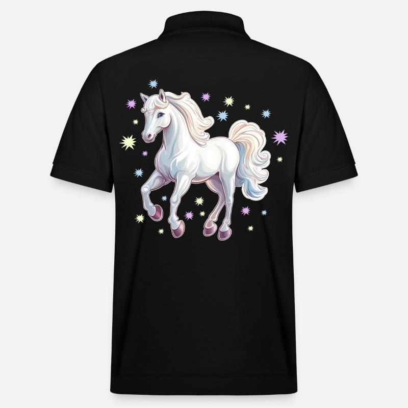 Cheval avec des étoiles - Polo PREPSTER bio Stanley/Stella Unisexe - noir