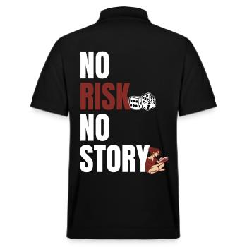 No Risk No Story - Citation motivante - Polo PREPSTER bio Stanley/Stella Unisexe - noir - Dos - Andy (188cm)