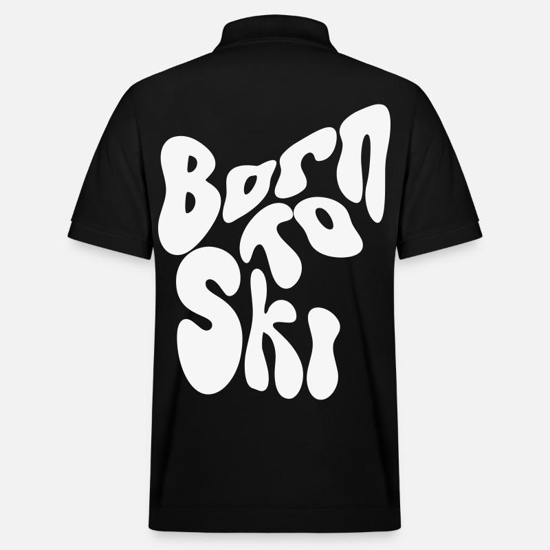 Né pour skier - Winter Design - Polo PREPSTER bio Stanley/Stella Unisexe - noir