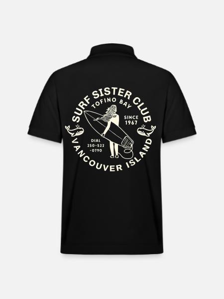Schwesterclub Surf Vancouver Island - Stanley/Stella Unisex Bio-Poloshirt PREPSTER - Schwarz