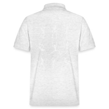 Dynamic dance silhouettes - Stanley/Stella Unisex Organic Polo Shirt PREPSTER - heather white - Back - Andy (188cm)