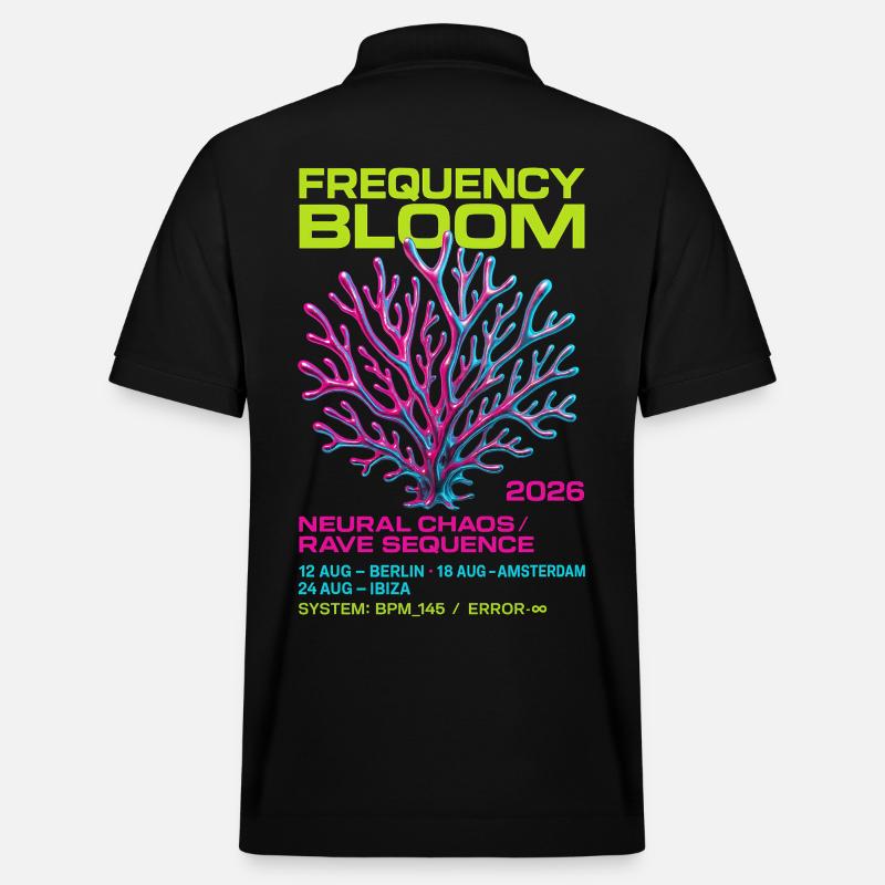 Frequency Bloom - Stanley/Stella Unisex Bio-Poloshirt PREPSTER - Schwarz
