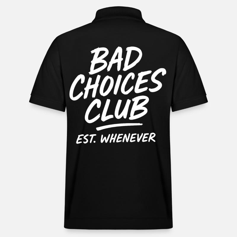 Bad Choices Club Est Whenever - Stanley/Stella Unisex Bio-Poloshirt PREPSTER - Schwarz