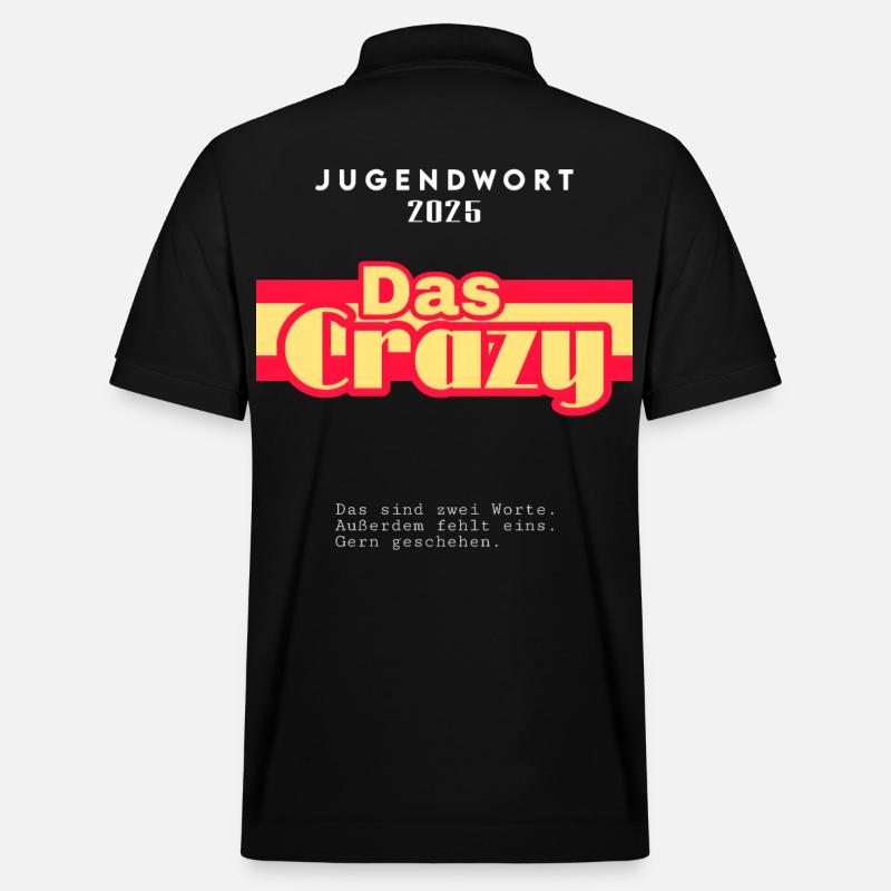 Das Crazy - Jugendwort 2025 - Stanley/Stella Unisex Bio-Poloshirt PREPSTER - Schwarz