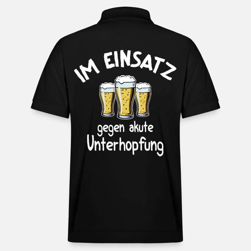 Underhopping Insert – Waitress Bartender Beer - Stanley/Stella Unisex Organic Polo Shirt PREPSTER - black