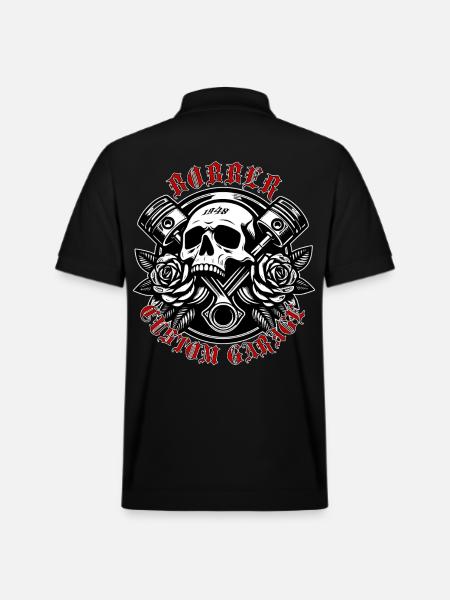Born to Crank Skull Roses - Stanley/Stella Unisex Organic Polo Shirt PREPSTER - black