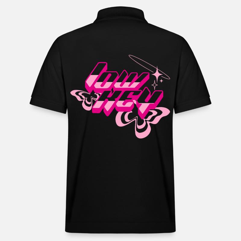 Texte glam néon des années 80 - Polo PREPSTER bio Stanley/Stella Unisexe - noir