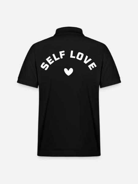 Amour de soi avec le cœur – L’AMOUR DE SOI - Polo PREPSTER bio Stanley/Stella Unisexe - noir