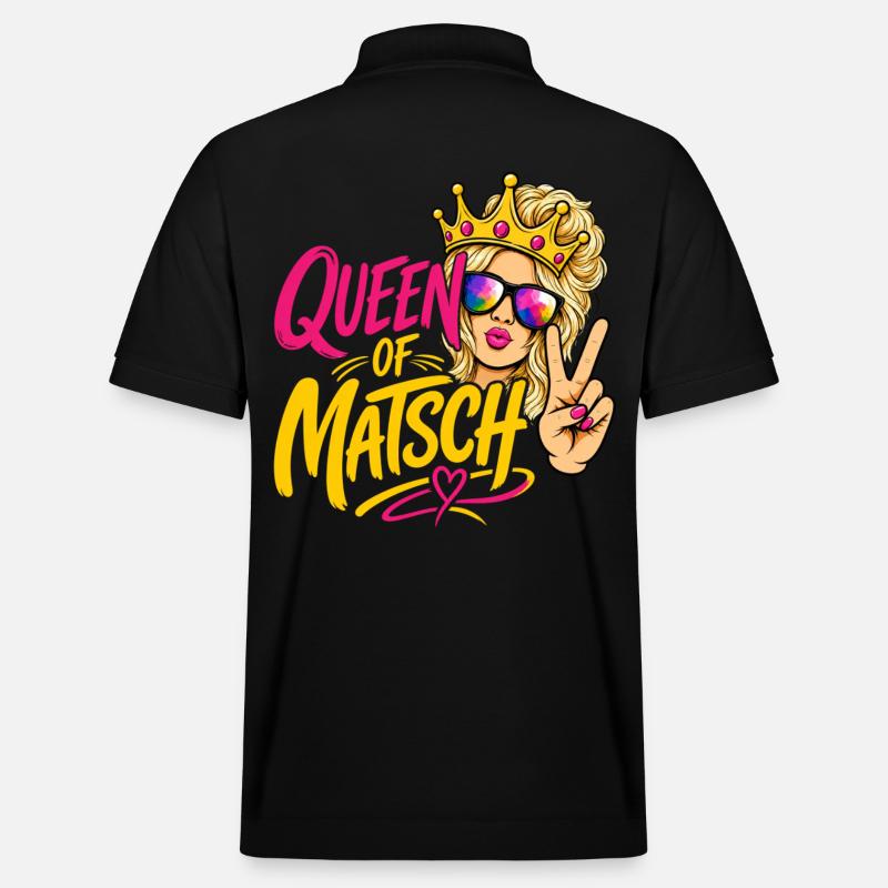 Queen of Matsch - Blond - Stanley/Stella Unisex Bio-Poloshirt PREPSTER - Schwarz