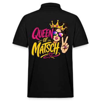 Queen of Matsch - Stanley/Stella Unisex Bio-Poloshirt PREPSTER - Schwarz - Hinten - Andy (188cm)