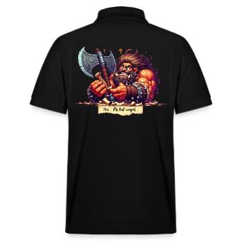 Barbare barbu et musclé Pas tout compris - Polo PREPSTER bio Stanley/Stella Unisexe - noir - Dos - Andy (188cm)