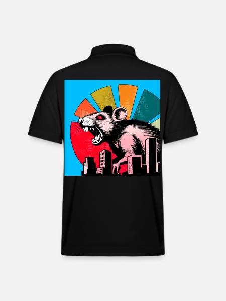 Rat Horror - Stanley/Stella Unisex Organic Polo Shirt PREPSTER - black