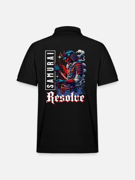 Smoke - Steel Samurai - Stanley/Stella Unisex Organic Polo Shirt PREPSTER - black