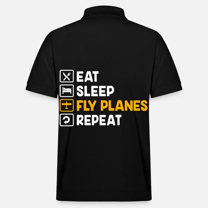 Modellflug Modellflugzeug - Stanley/Stella Unisex Bio-Poloshirt PREPSTER - Schwarz
