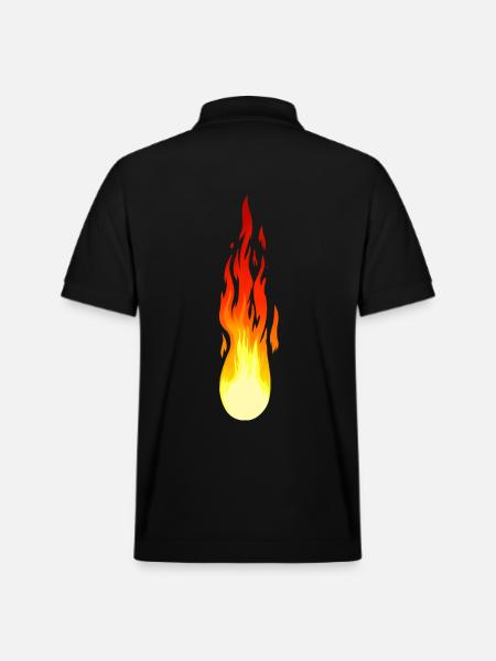 Flame Fire Comet Inferno Fire Fiery Heat - Stanley/Stella Unisex Organic Polo Shirt PREPSTER - black