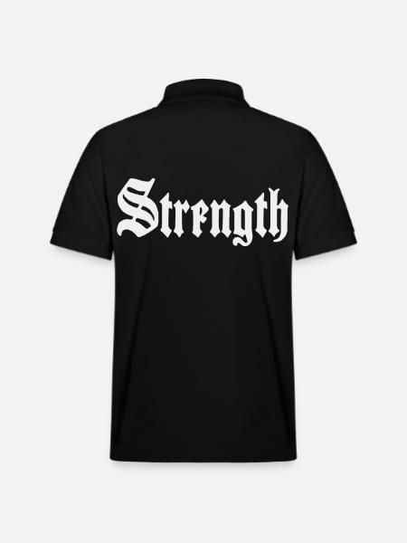 Power and Determination: Strength - Stanley/Stella Unisex Organic Polo Shirt PREPSTER - black