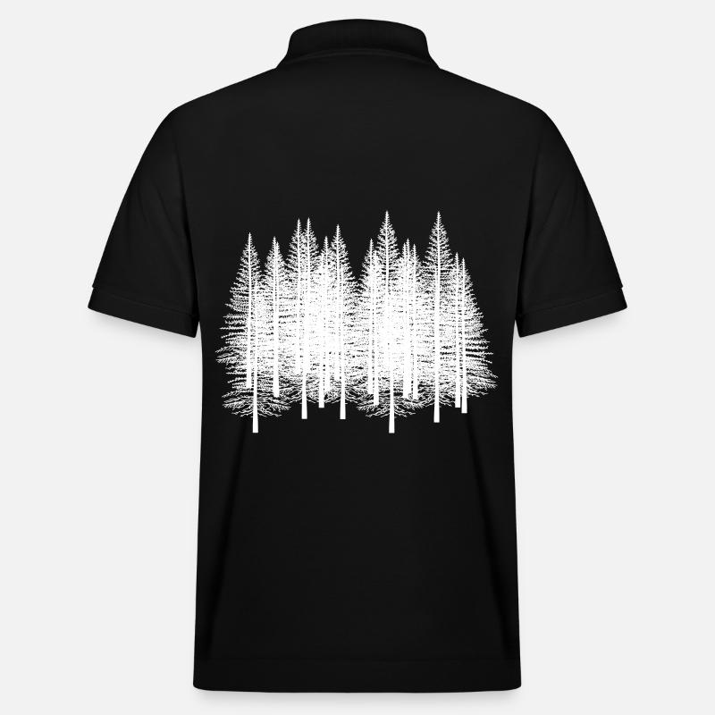 Forêts Forêt Forêt Idée Cadeau Camping - Polo PREPSTER bio Stanley/Stella Unisexe - noir
